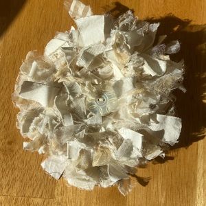 Krista Larson Flower Dress Pin White and Cream